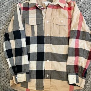 Kids Burberry Checkered Button-Up Shirt